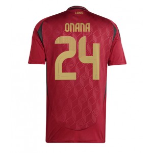 Fotbalové Dres Belgie Amadou Onana #24 Domácí Oblečení ME 2024 Krátký Rukáv